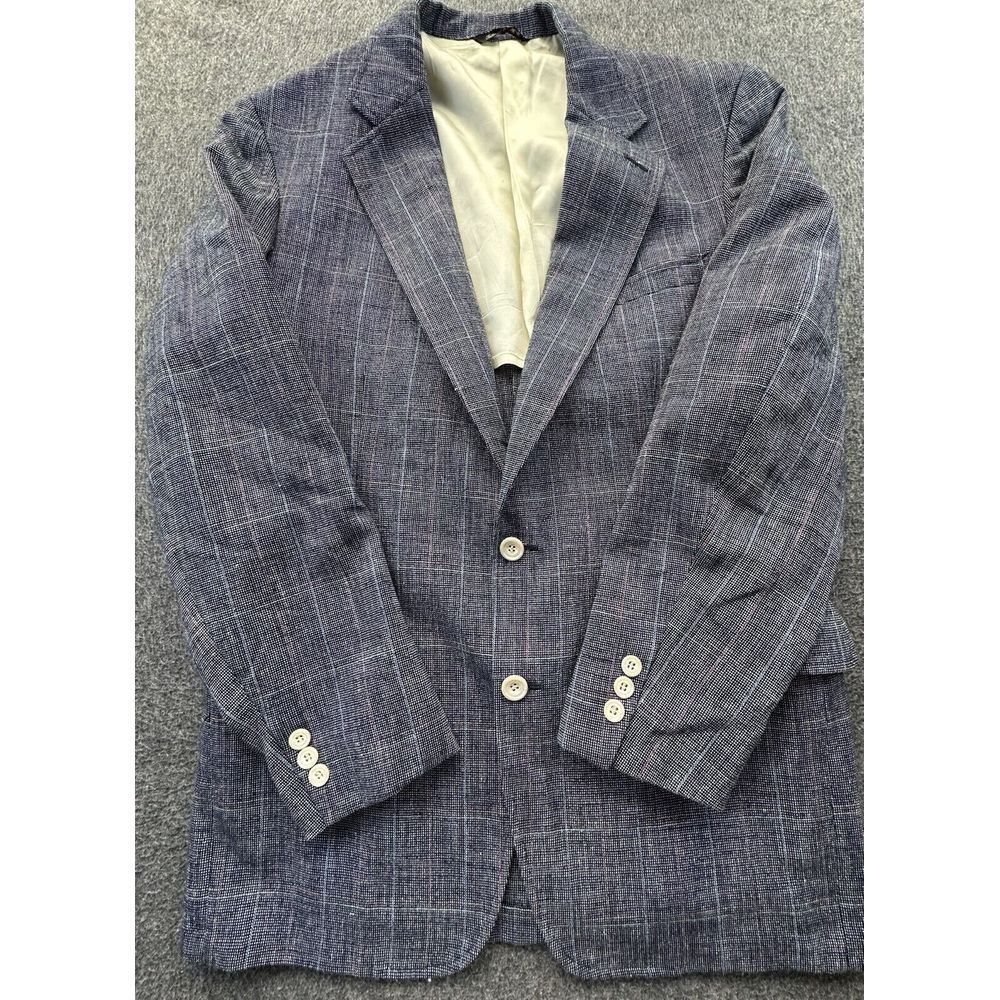 Cricketeer Blazer‎ Mens 40" Black Checkered Tweed Pockets Suit Jacket Sports